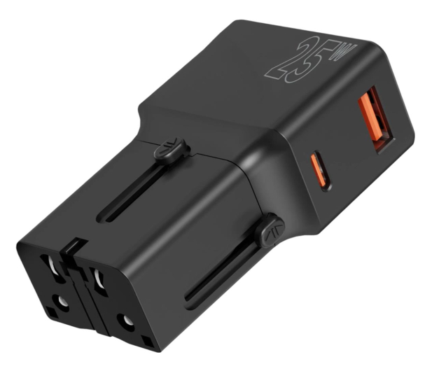 Mobile Origin Travel adapter 25W EU/US/UK/AU black - 1275920 - zdjęcie
